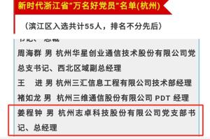 新時(shí)代浙江省萬名好黨員-姜程鐘